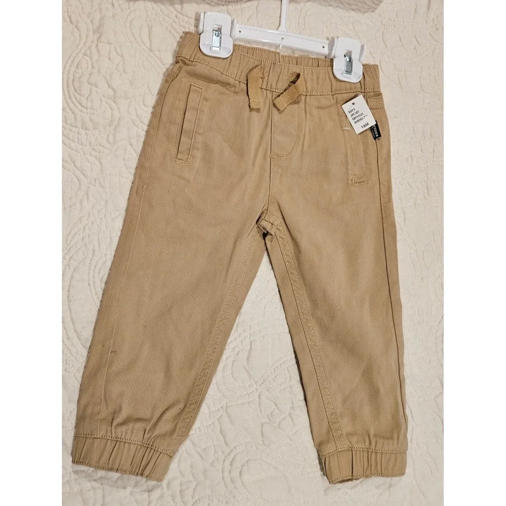 Eddie Bauer Toddler Baby 2 Piece Set Plaid Flannel Shacket‎ and Joggers 18M NEW